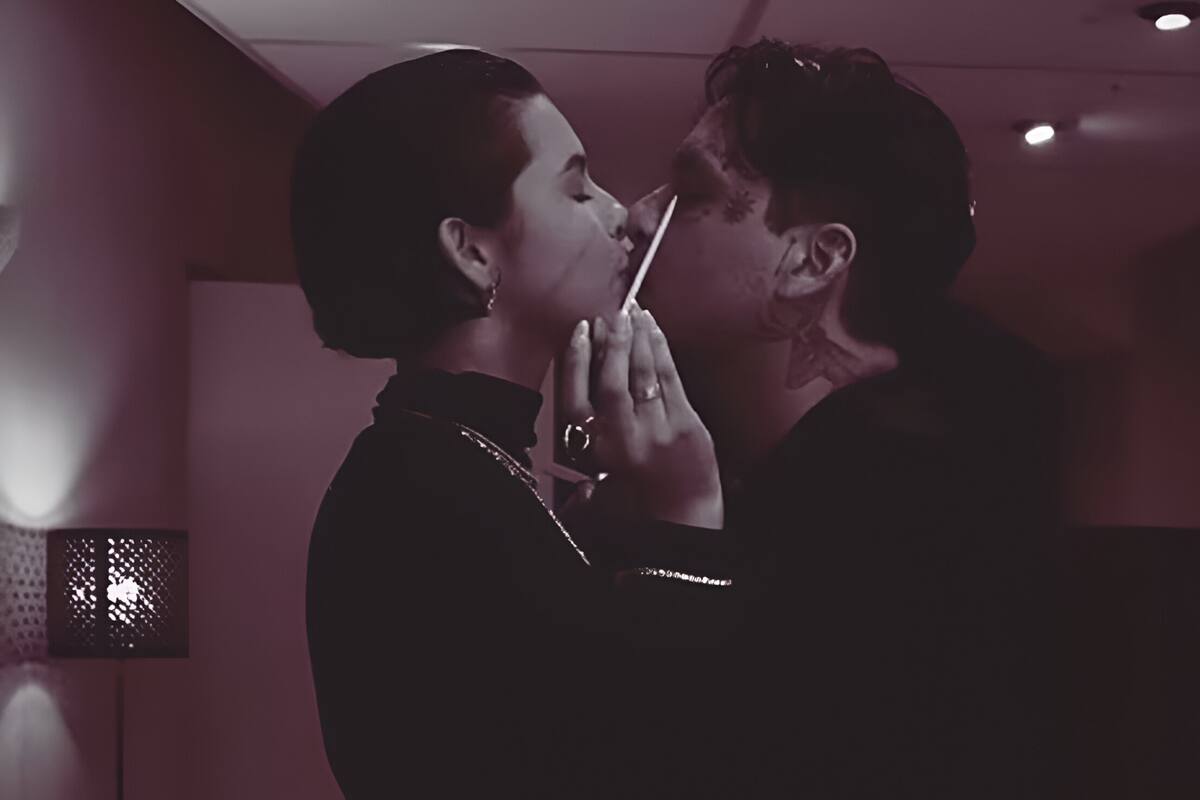 Christian Nodal comparte romántico video besando a Ángela Aguilar