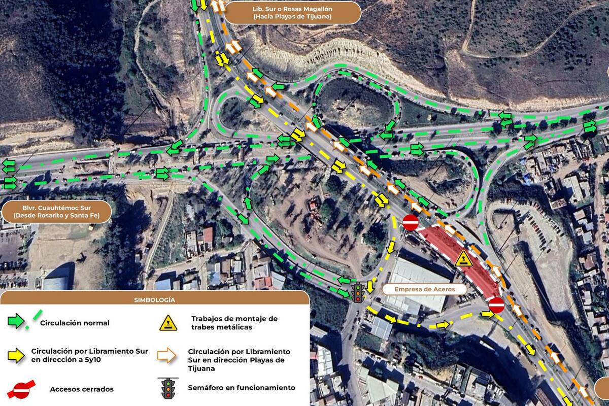 Sidurt cerrará parcialmente el Libramiento Rosas Magallón por obras del Nodo Morelos