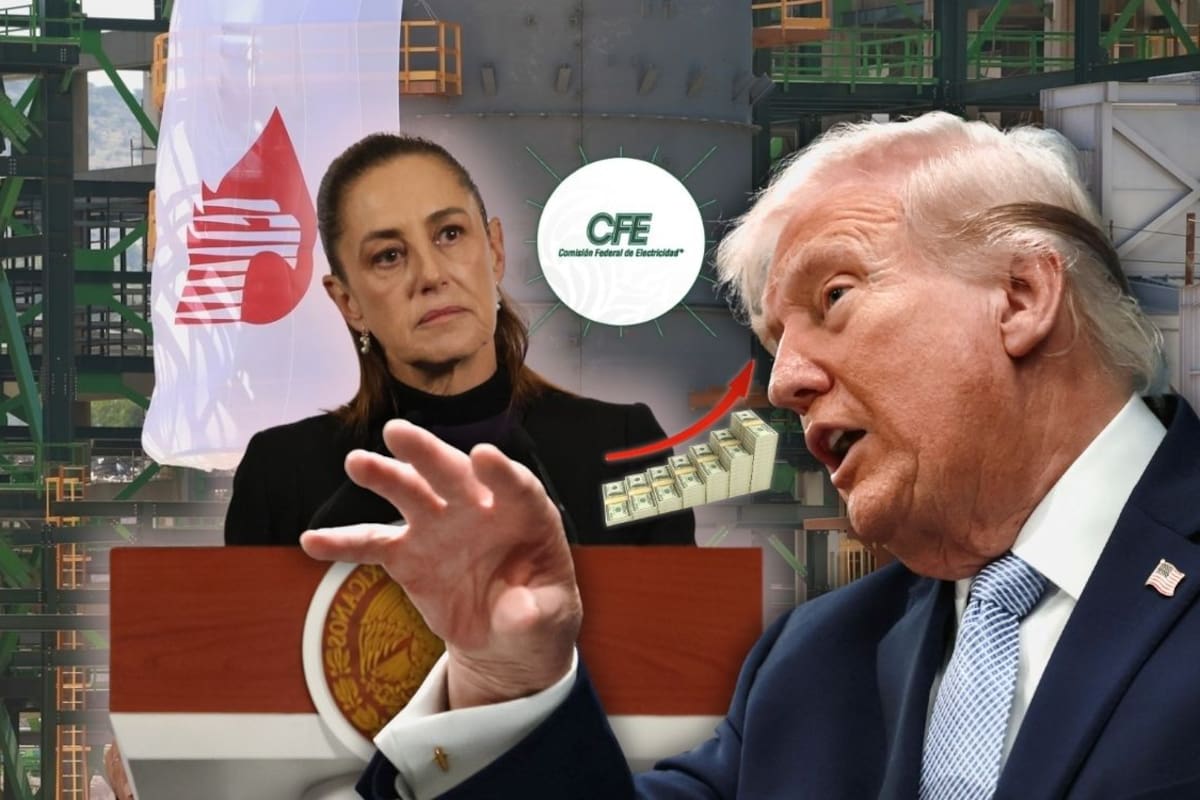 Estados Unidos presiona a México para que elimine las ventajas de Pemex y CFE en el T-MEC y abra energía a empresas privadas sin límites en electricidad y combustibles, mientras exhibe la deuda de 2 mil 500 millones de dólares de Petróleos Mexicanos