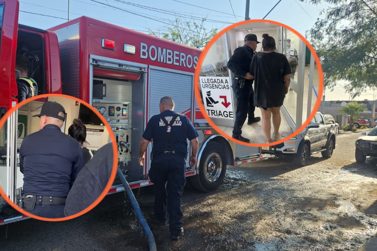 Una mujer fue rescatada por policías luego de quedar atrapada durante el incendio de su vivienda