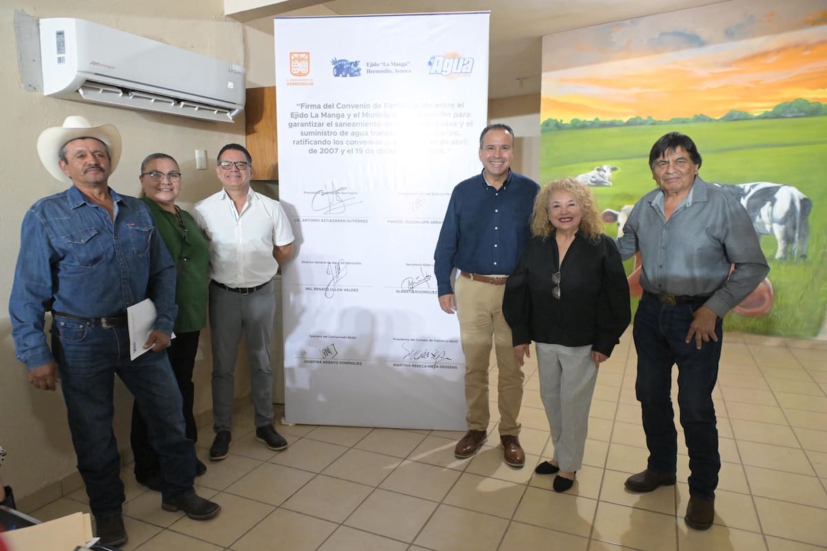 La Manga aportará terreno para una planta de aguas residuales en Hermosillo mediante un convenio que contempla suministro de agua tratada para sus familias
