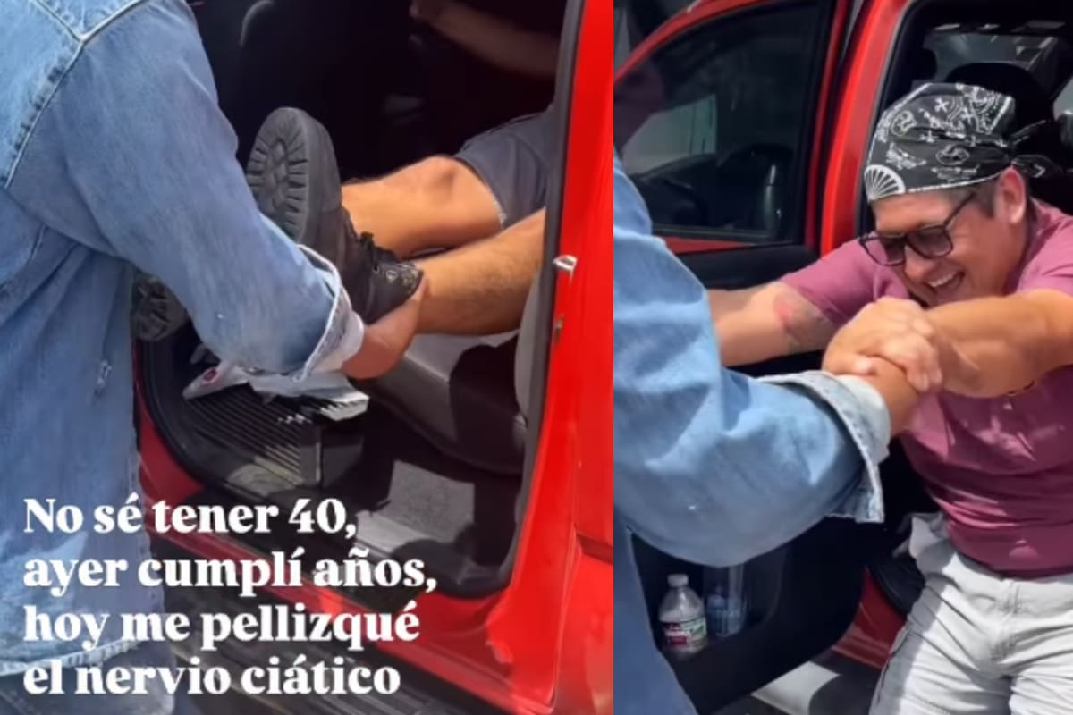 “Mi primer día con 40 años y me pasa esto”: hombre se lesiona el nervio ciático, no puede bajar del carro y tienen que arrastrarlo
