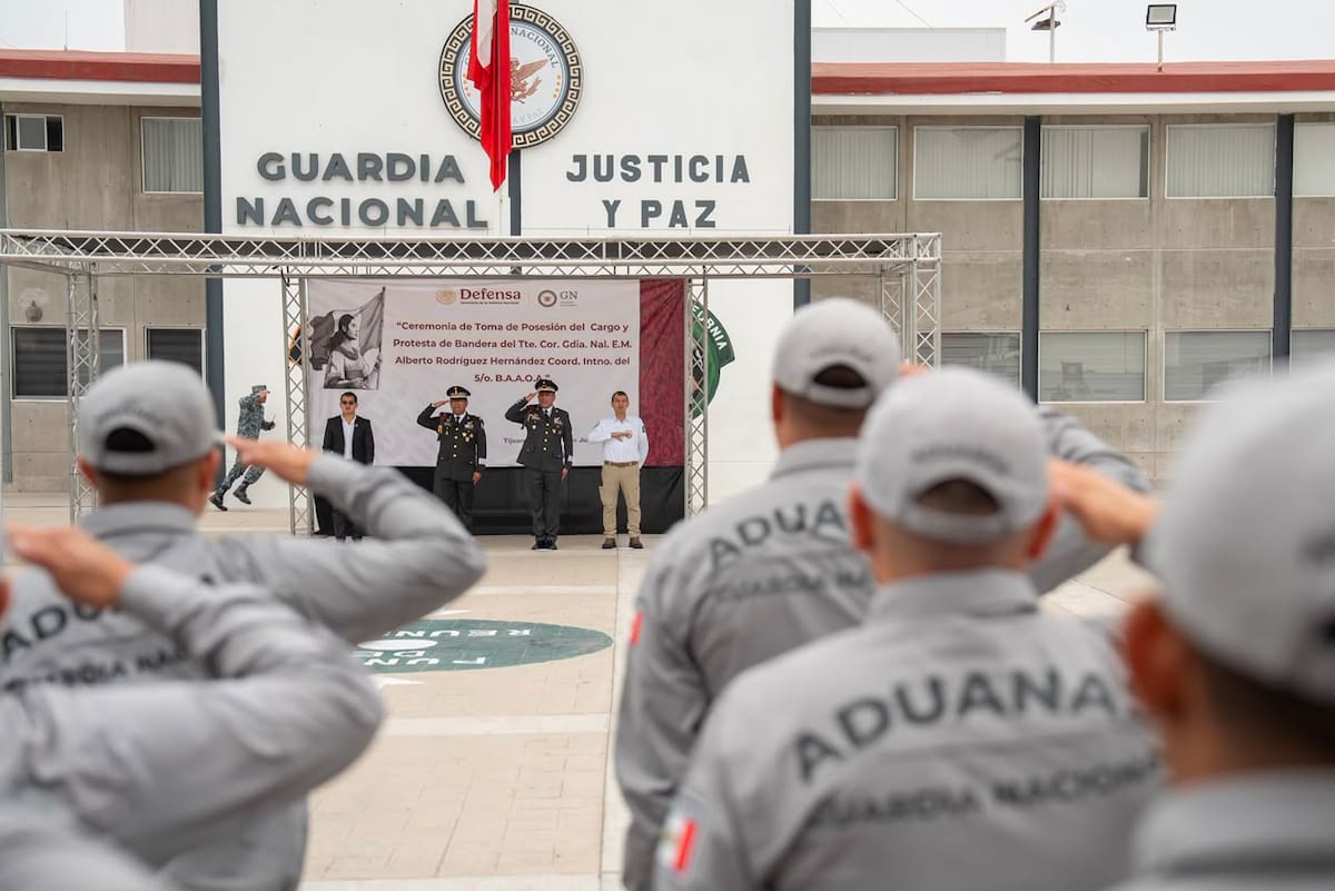 El teniente coronel Alberto Rodríguez Hernández asumió la coordinación interina de la 5/a Coordinación de Batallón de Apoyo a la Administración y Operación de Aduanas. Foto: Cortesía