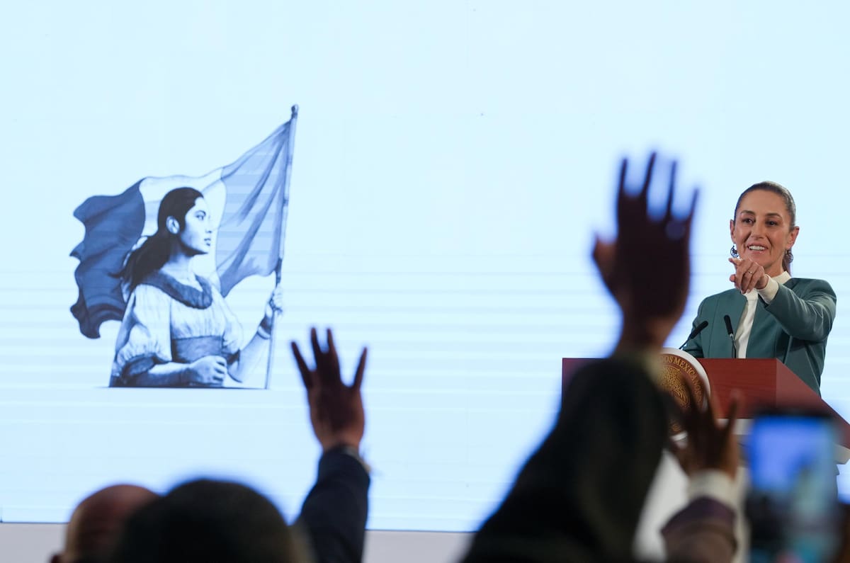 Claudia Sheinbaum Pardo en su conferencia matutina. | Crédito: Presidencia