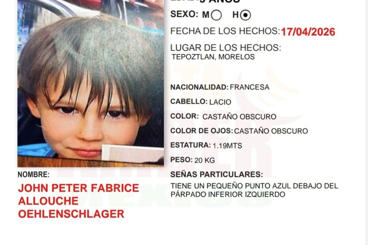 Activan alerta Amber por John Peter Fabrice Allouche Oehlenschlager de 5 años