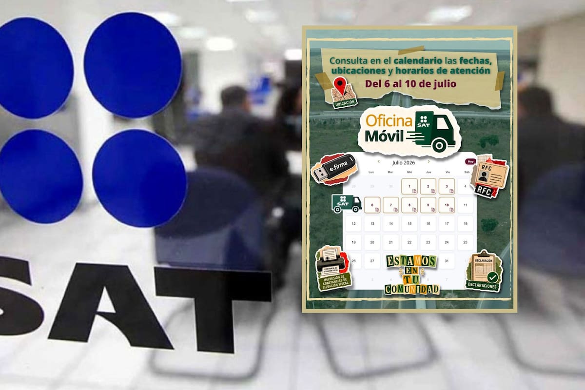 El SAT despliega 47 oficinas móviles en 24 estados del 6 al 10 de julio para que estudiantes y trabajadores tramiten su RFC, e.firma o Constancia de Situación Fiscal en 46 municipios sin necesidad de cita previa