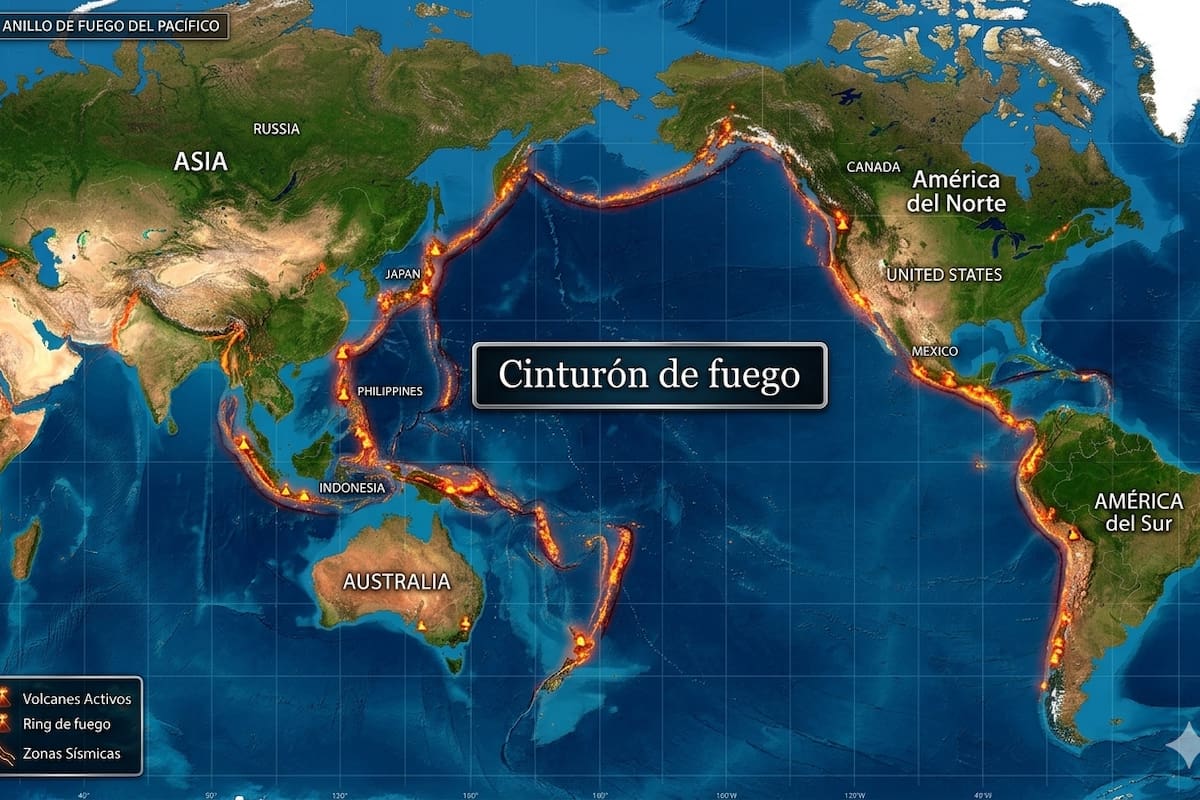 ¿Qué es el Cinturón de Fuego del Pacífico, por qué el 90% de terremotos ocurre en esta zona y qué países abarca?