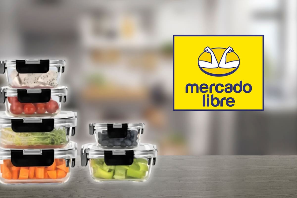 Mercado Libre rebaja el set de 6 contenedores de vidrio herméticos MCX a $293.89, un ahorro del 47% en recipientes de borosilicato aptos para horno y microondas