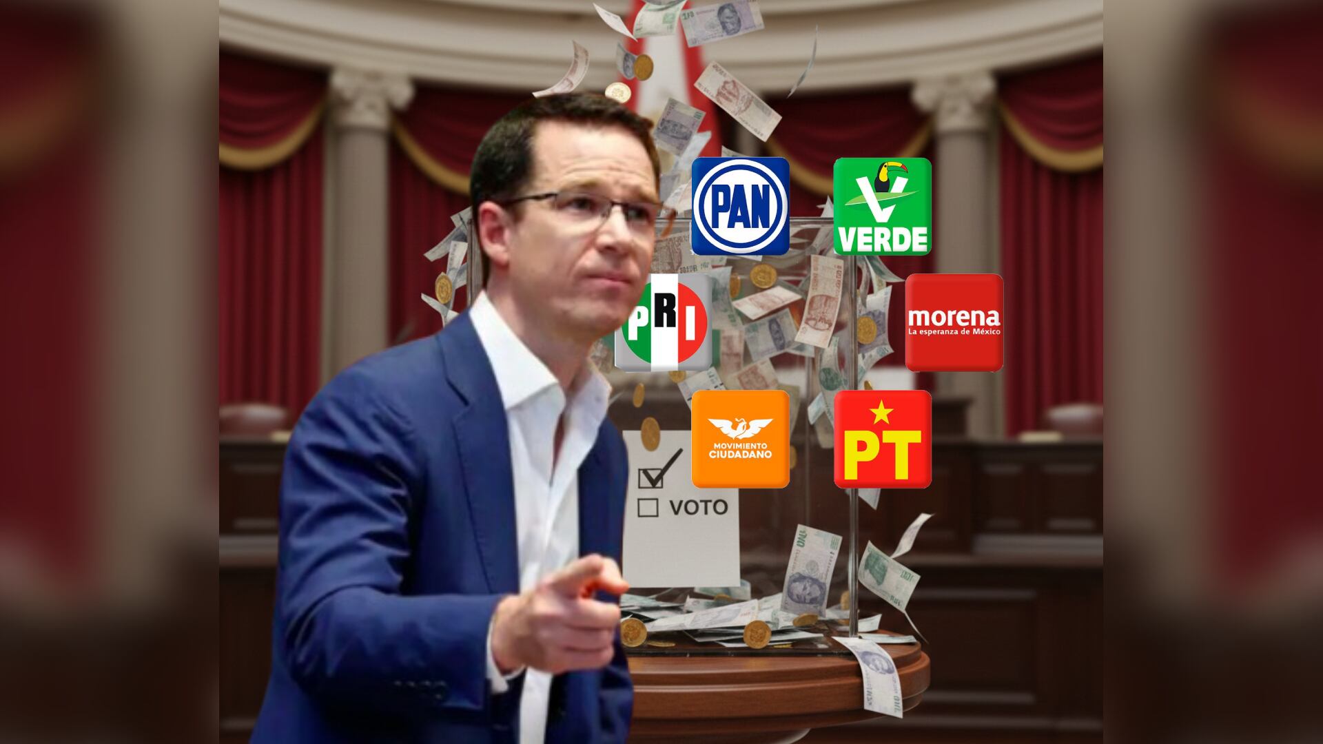 Ricardo Anaya, senador del PAN, rechazó la Reforma Electoral para disminuir el financiamiento a partidos políticos.| Foto: Gemini
