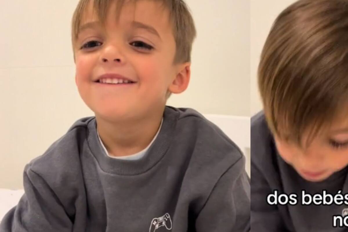 Se viraliza reacción de niño en Tiktok al enterarse de que su mamá esperaba otro nuevo bebé