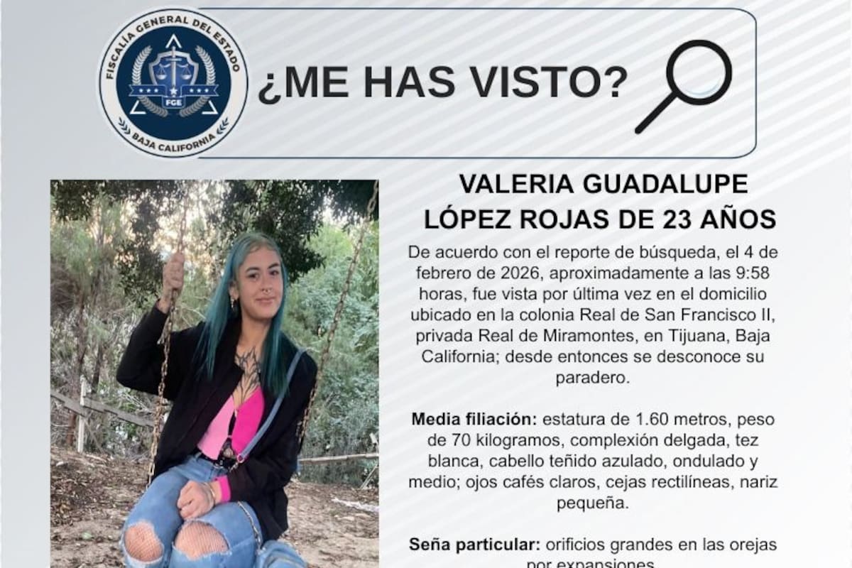 Se busca a Valeria Guadalupe López Rojas, de 23 años