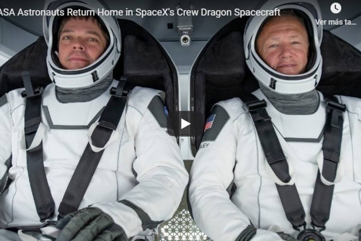 Impresionante video del regreso a Tierra de SpaceX y la NASA