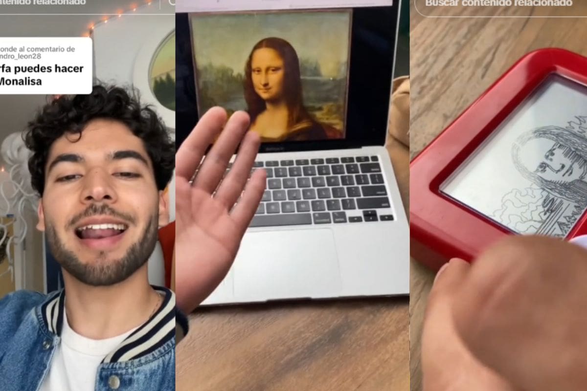 Hombre dibuja a la Mona Lisa utilizando un juguete y se vuelve viral