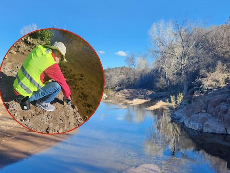 Semarnat realiza muestreo exploratorio en el río Sonora para detectar metales pesados como parte del plan de remediación ambiental tras el derrame minero de 2014 que afectó a más de 22 mil habitantes
