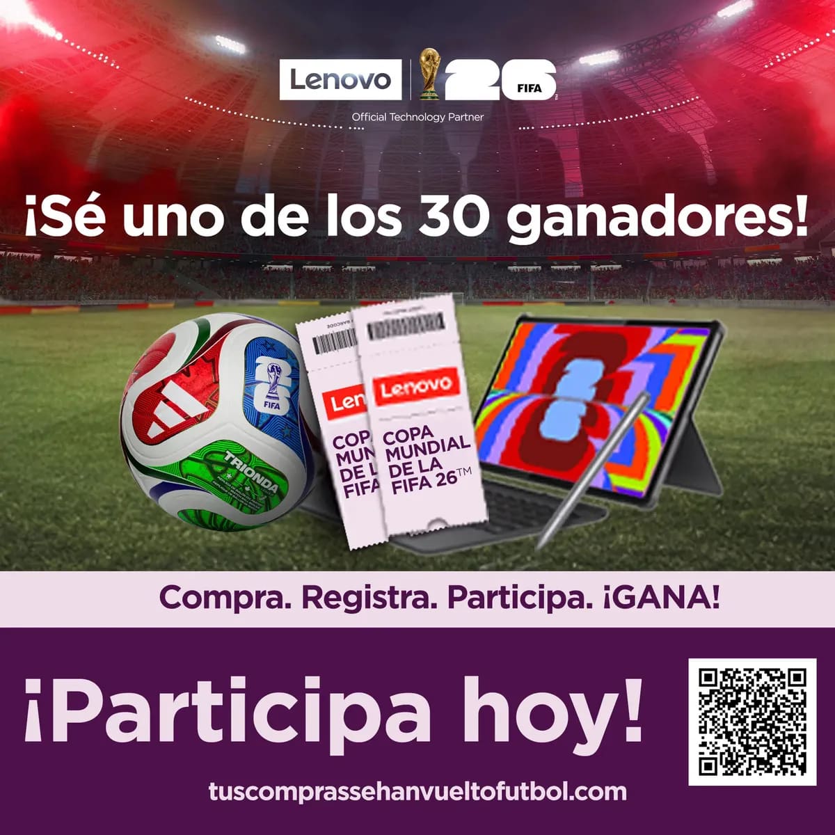 La laptop Lenovo tiene una reducción en su precio de 10,300 pesos y se puede registrar la compra para participar por unas entradas al partido del Mundial. | Foto: Mercado Libre