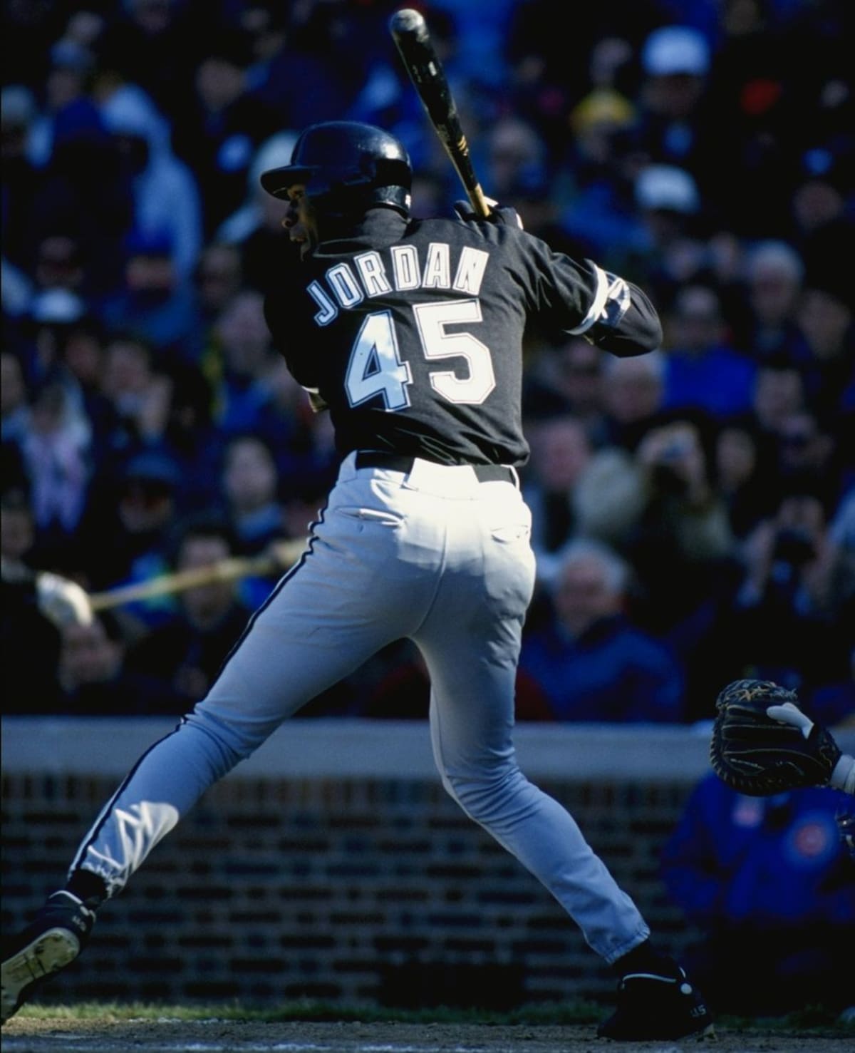 Michael Jordan jugando con los Medias Blancas durante el Campamento de Primavera de 1994. (Foto: Archivo GH)