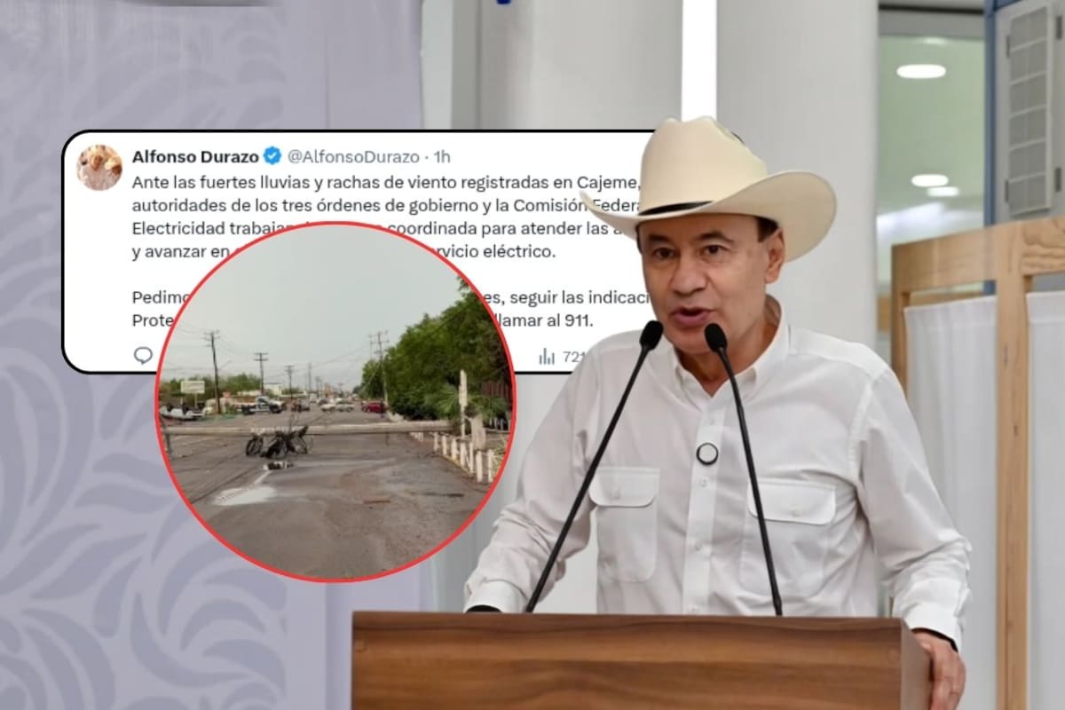 Se pronuncia Alfonso Durazo tras fuertes lluvias y apagones en Cajeme