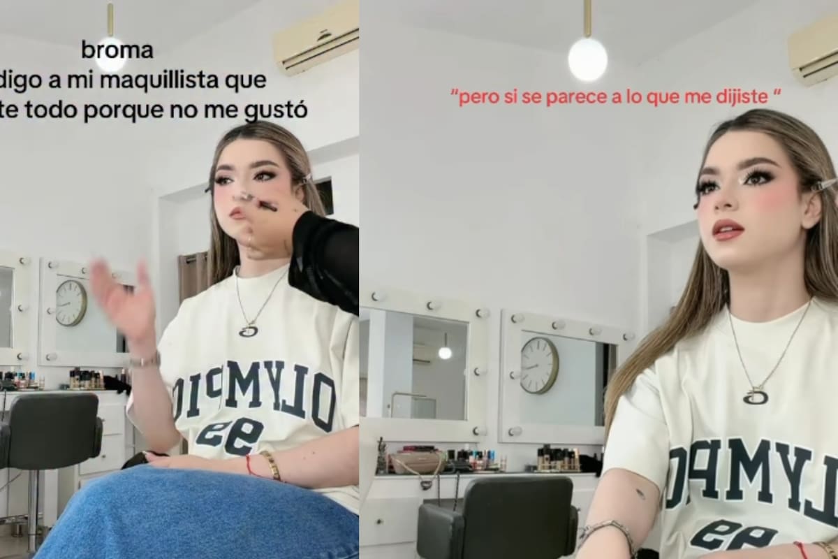 Pero, o sea, ¿me podrías maquillar otra vez?: joven le juega una broma a su maquillista al decirle que no le gustó el resultado y la asusta