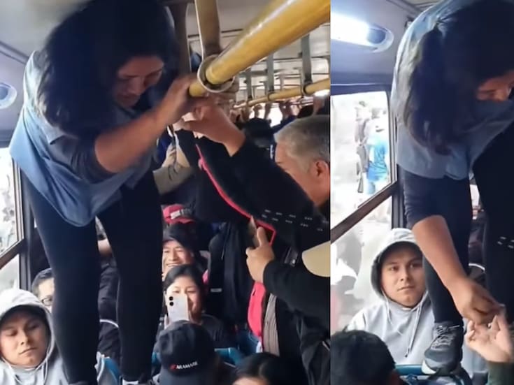 Chofer de autobús se vuelve viral al trepar por los asientos para evitar que pasajeros se bajaran sin pagar en un camión lleno