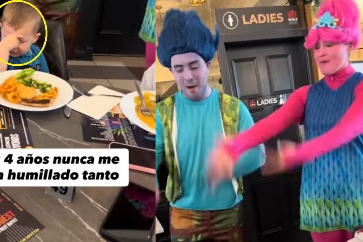 Niño de 4 años se vuelve viral al reaccionar con “vergüenza adulta” a una sorpresa de cumpleaños en un restaurante