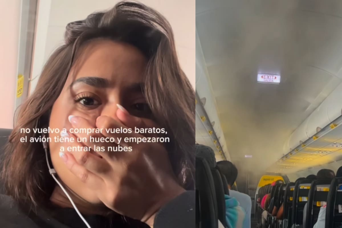 Joven alerta en redes tras ver vapor salir del techo de un avión, aunque aseguran que es algo normal
