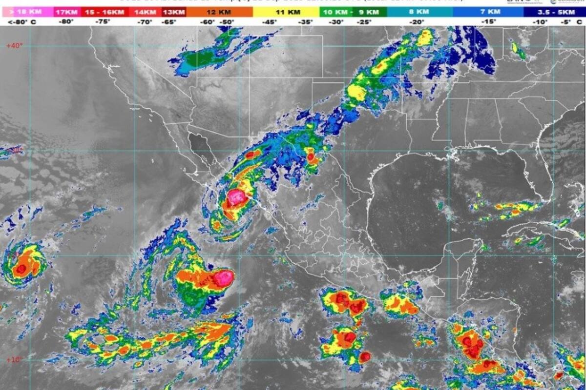 Se esperan lluvias fuertes e intensas en BCS y Sonora por "Lorena"