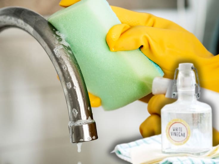 Cómo quitar restos de sarro de grifos y duchas con vinagre