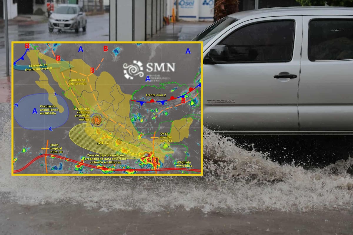 Lluvias intensas y calor extremo afectarán varios estados de México este martes: SMN