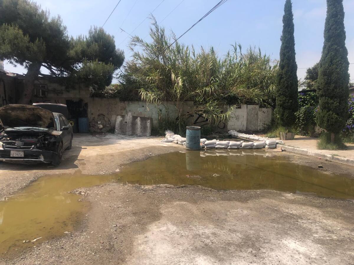 Derrame de aguas negras