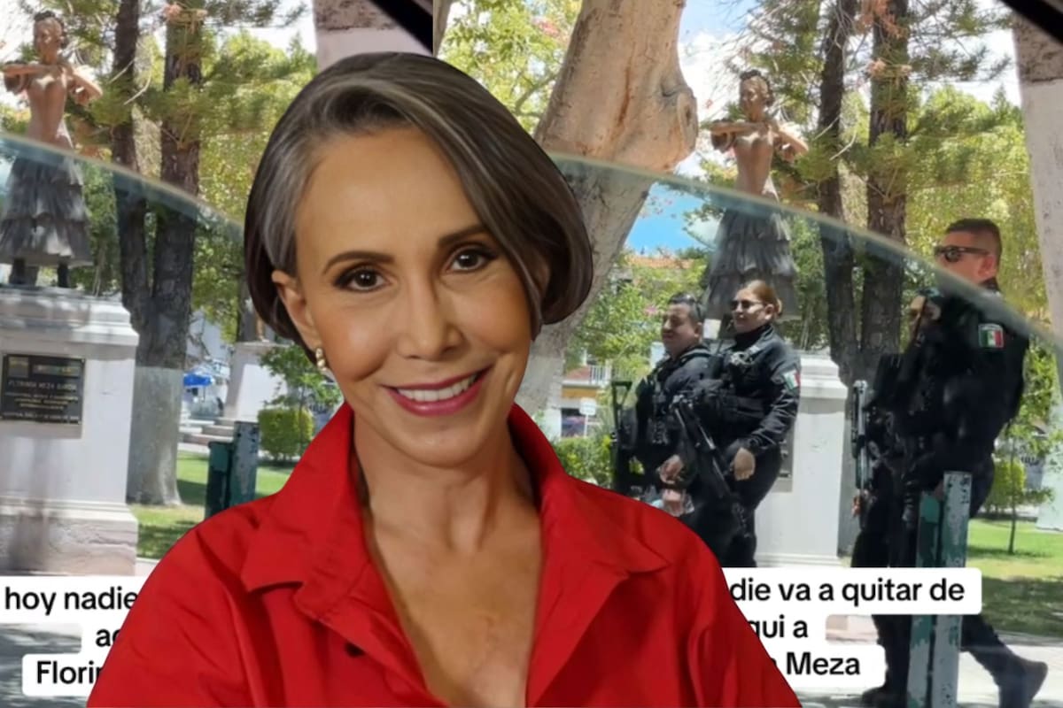 Resguardan estatua de Florinda Meza en Zacatecas tras convocatoria para derribarla