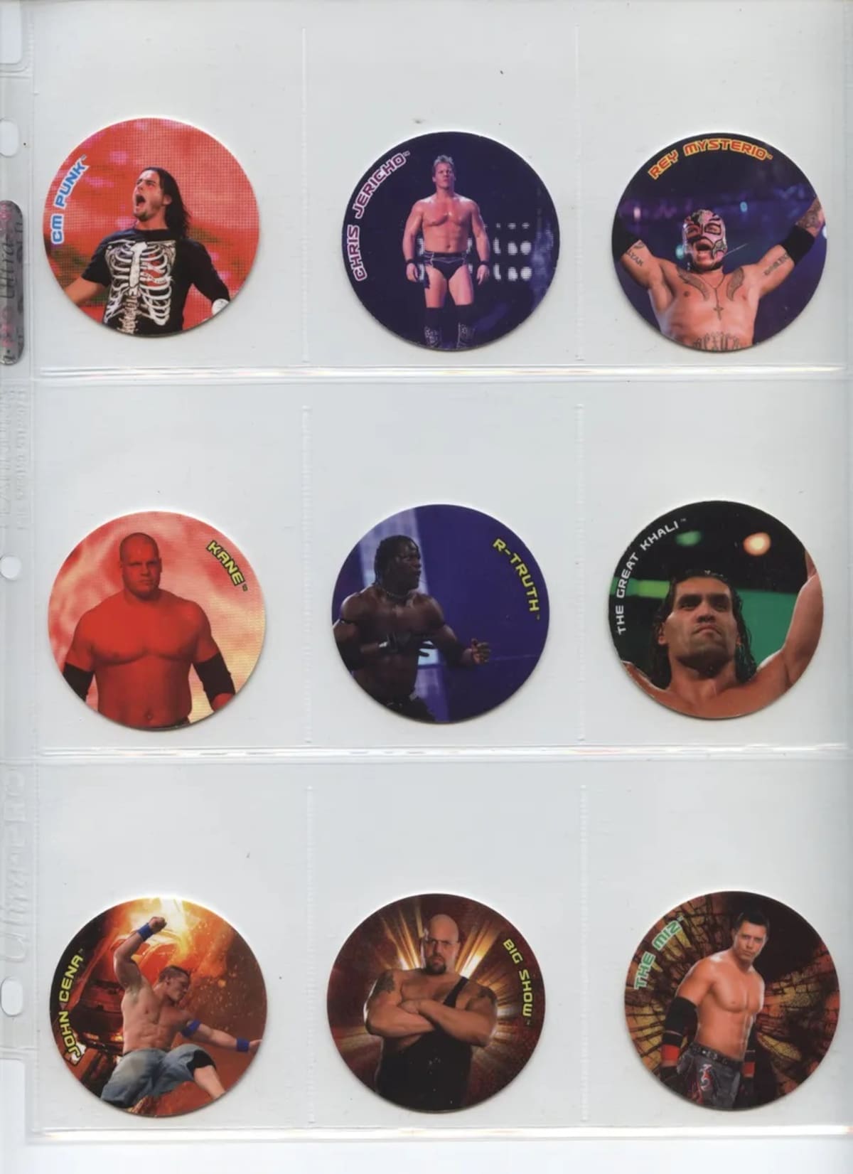Colección de tazos de la WWE.