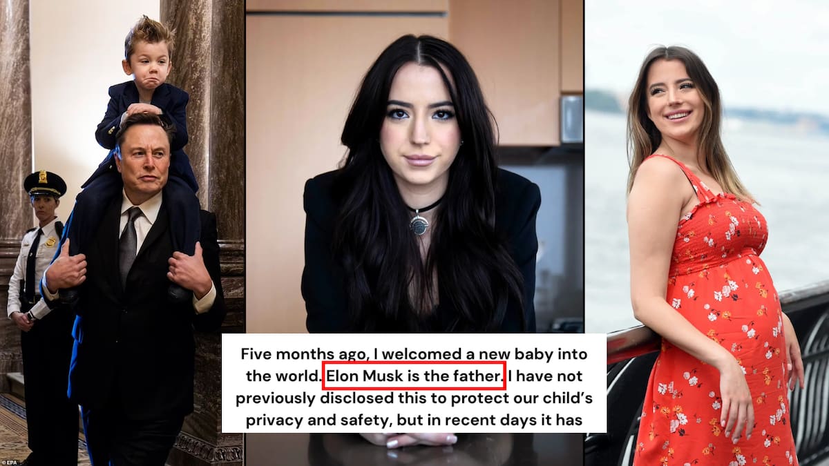Ashley St. Clair, influencer conservadora, revela que tuvo al hijo número 13 de Elon Musk en un romance secreto. FOTO: Especial
