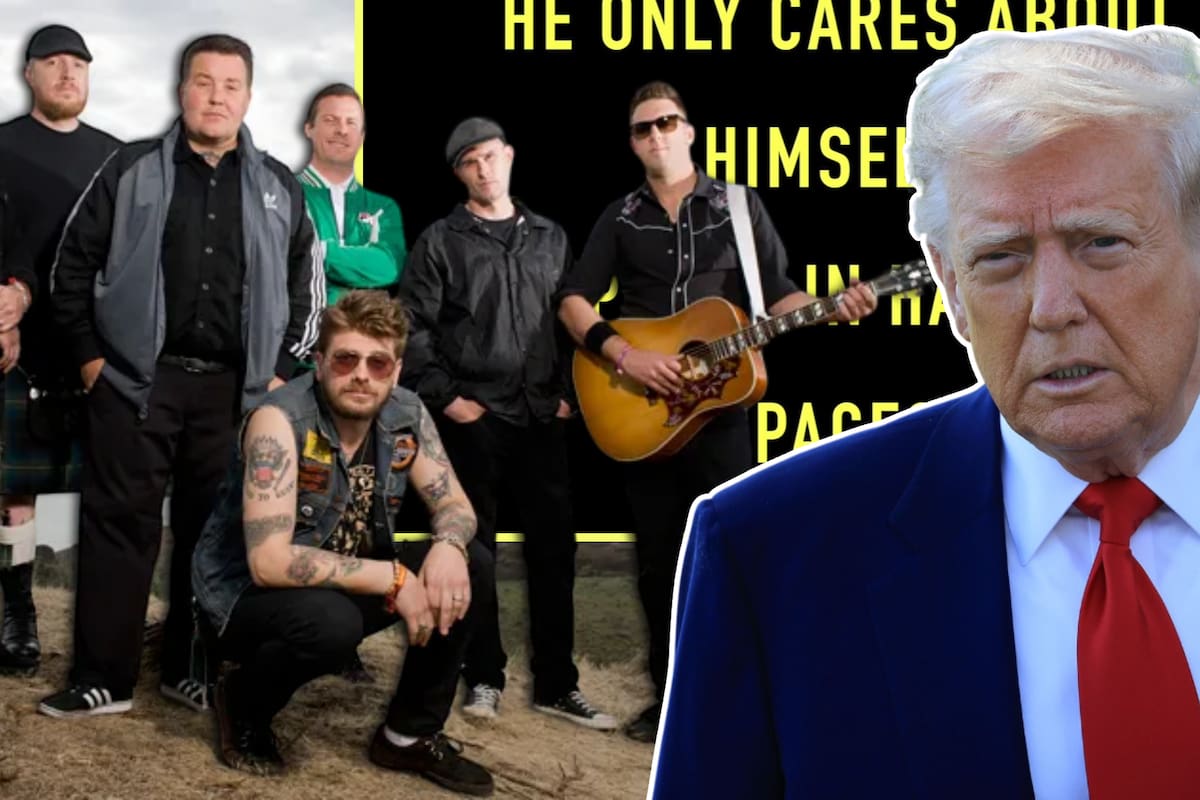 Dropkick Murphys muestra fotos de Donald Trump con Jeffrey Epstein mientras le dedican “First Class Loser”