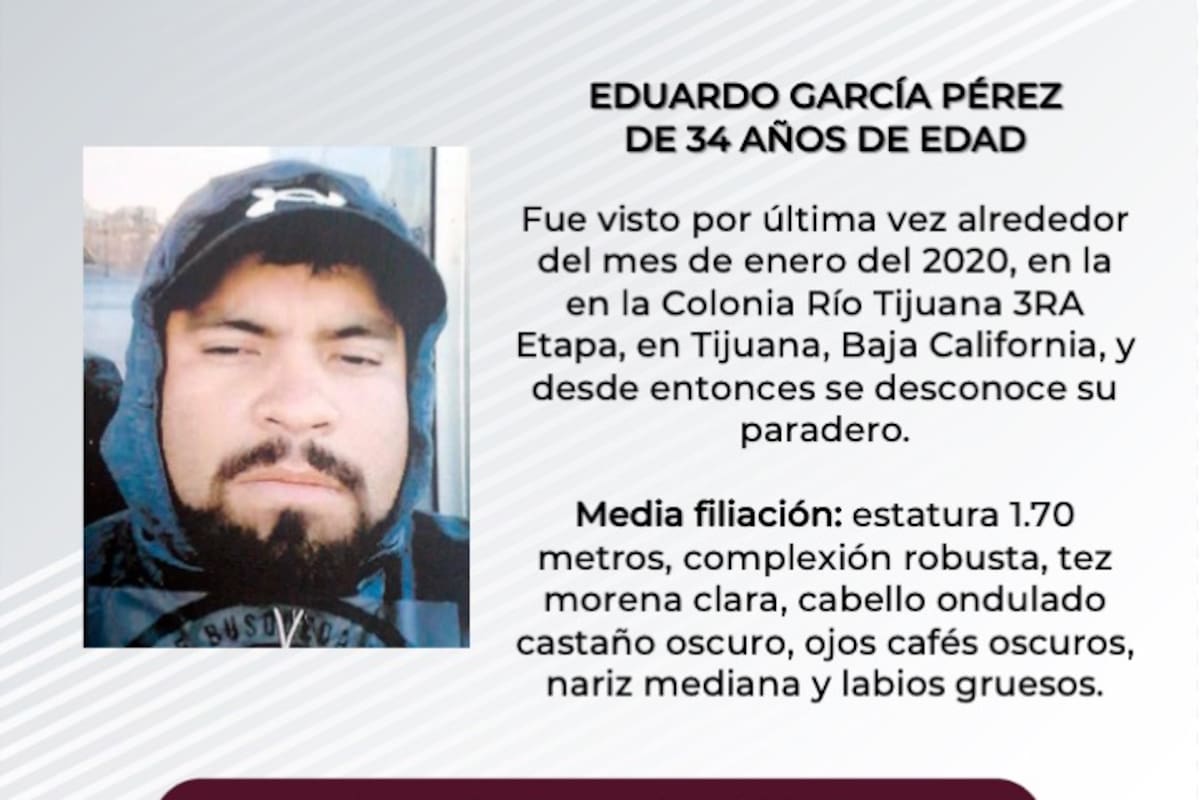 Se busca a Eduardo García Pérez, de 34 años