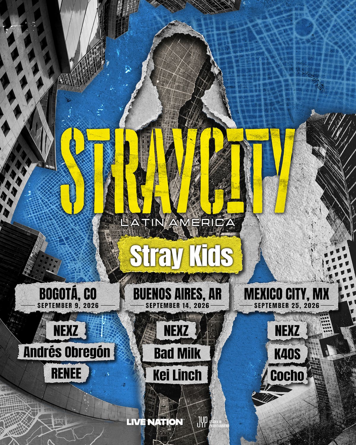 Stray Kids llega a Latinoamérica este otoño con ‘STRAYCITY’. | Foto: Live Nation Kpop.
