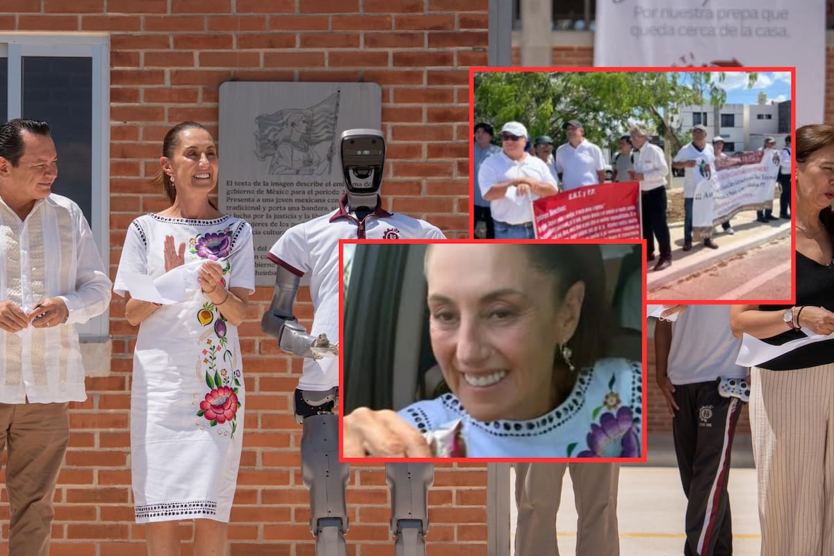 Protesta en evento de presidenta Claudia Sheinbaum en Mérida: ¿Por qué jubilados de CFE y Pemex piden revisar la reforma de pensiones?