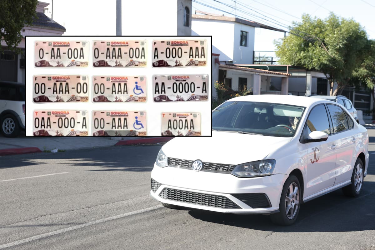 Nuevo diseño de placas vehiculares entrará en vigor la próxima semana en Sonora