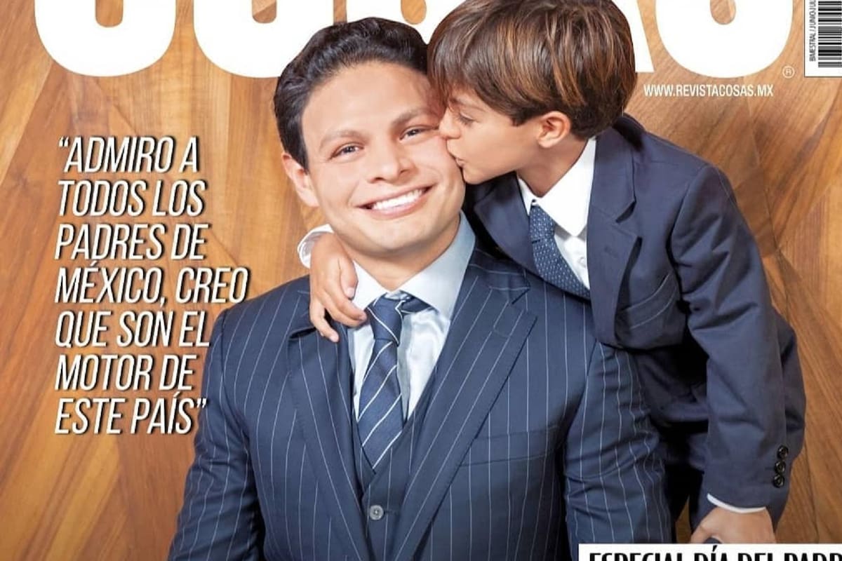 'Papá del Año': Giovanni Medina, ex de Ninel Conde, posa para portada de revista con su hijo Emmanuel