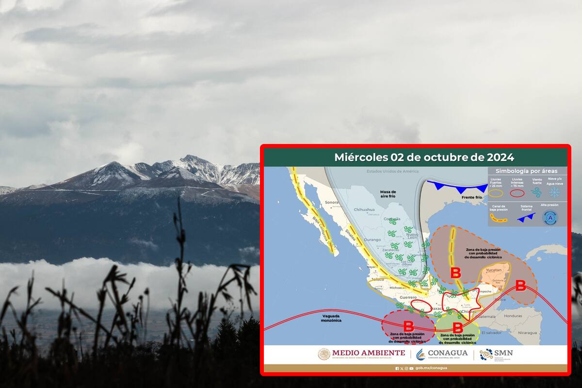 Frente frío y masa de aire frío llegará a México: Estos estados serán afectados