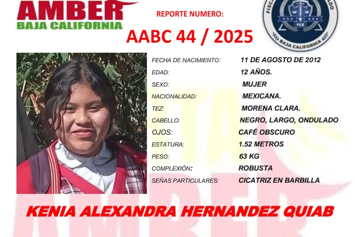Activan Alerta Amber por Kenia Alexandra Hernández Quiab