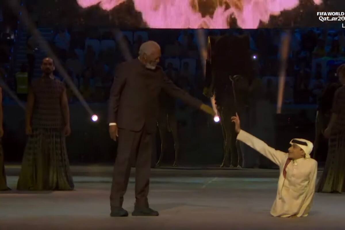 Qatar 2022: ¿Quién es Ghanim Al Muftah, icono qatarí que compartió escenario con Morgan Freeman?