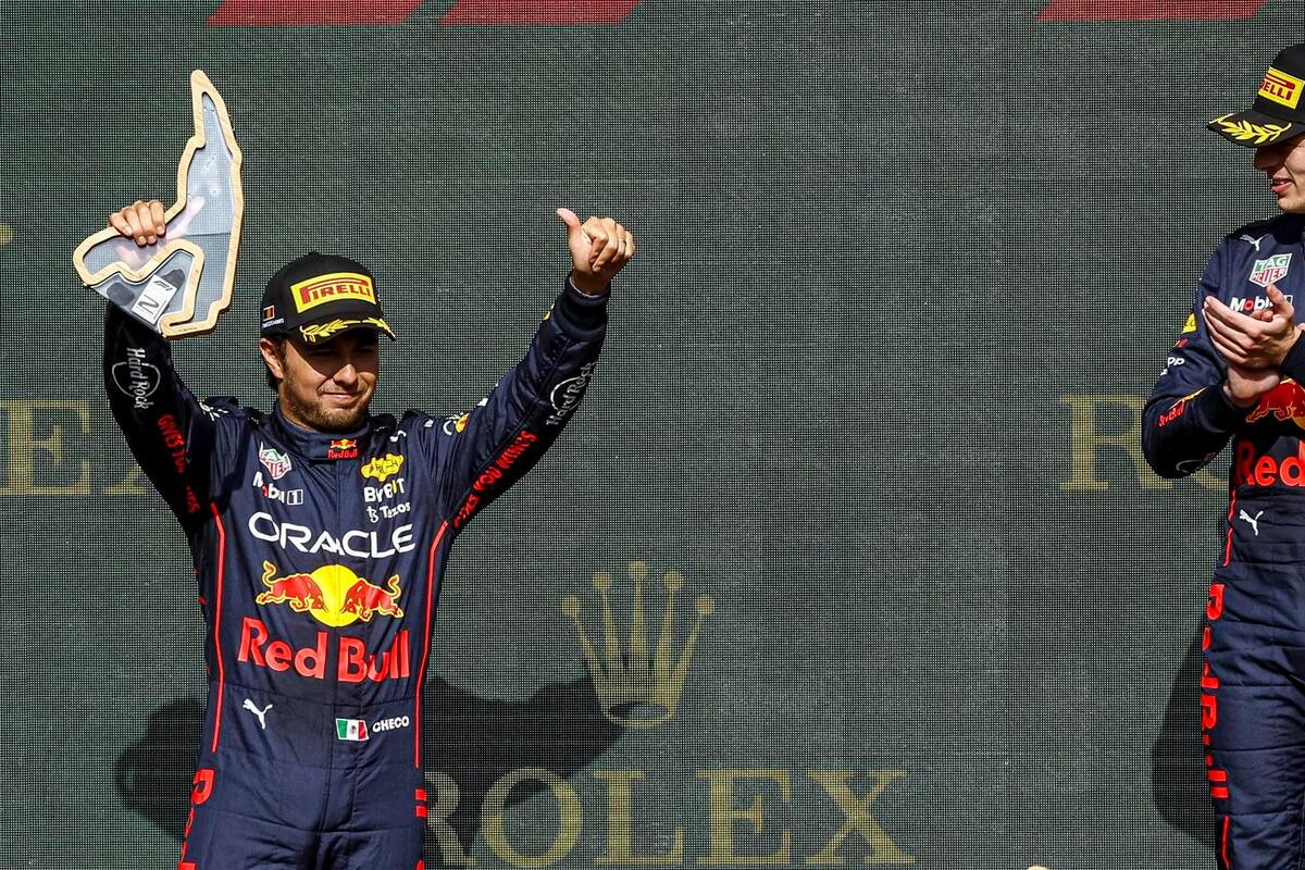 'Checo' Pérez regresa al podio en Gran Premio de Bélgica y hace el 1-2 con Verstappen