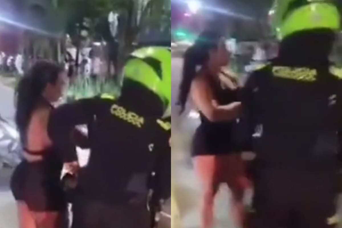 “Bájala”: mujer detiene el tráfico tras descubrir a su pareja con otra mujer en Colombia (VIDEO)