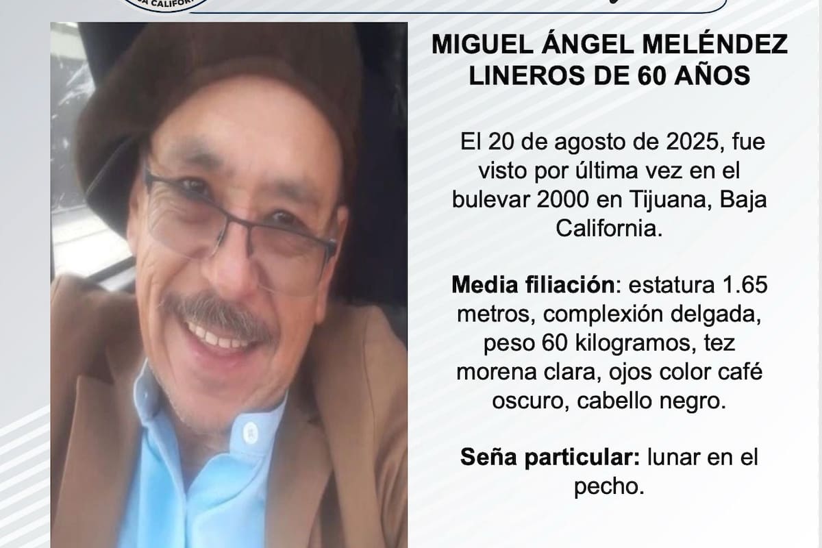 Se busca a Miguel Ángel Meléndez Lineros de 60 años