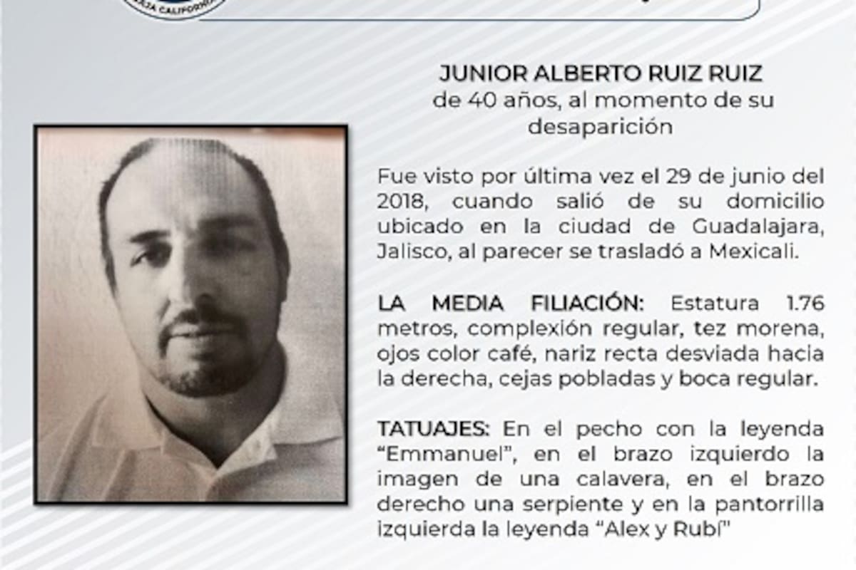 Familiares buscan a Junior Alberto Ruiz Ruiz
