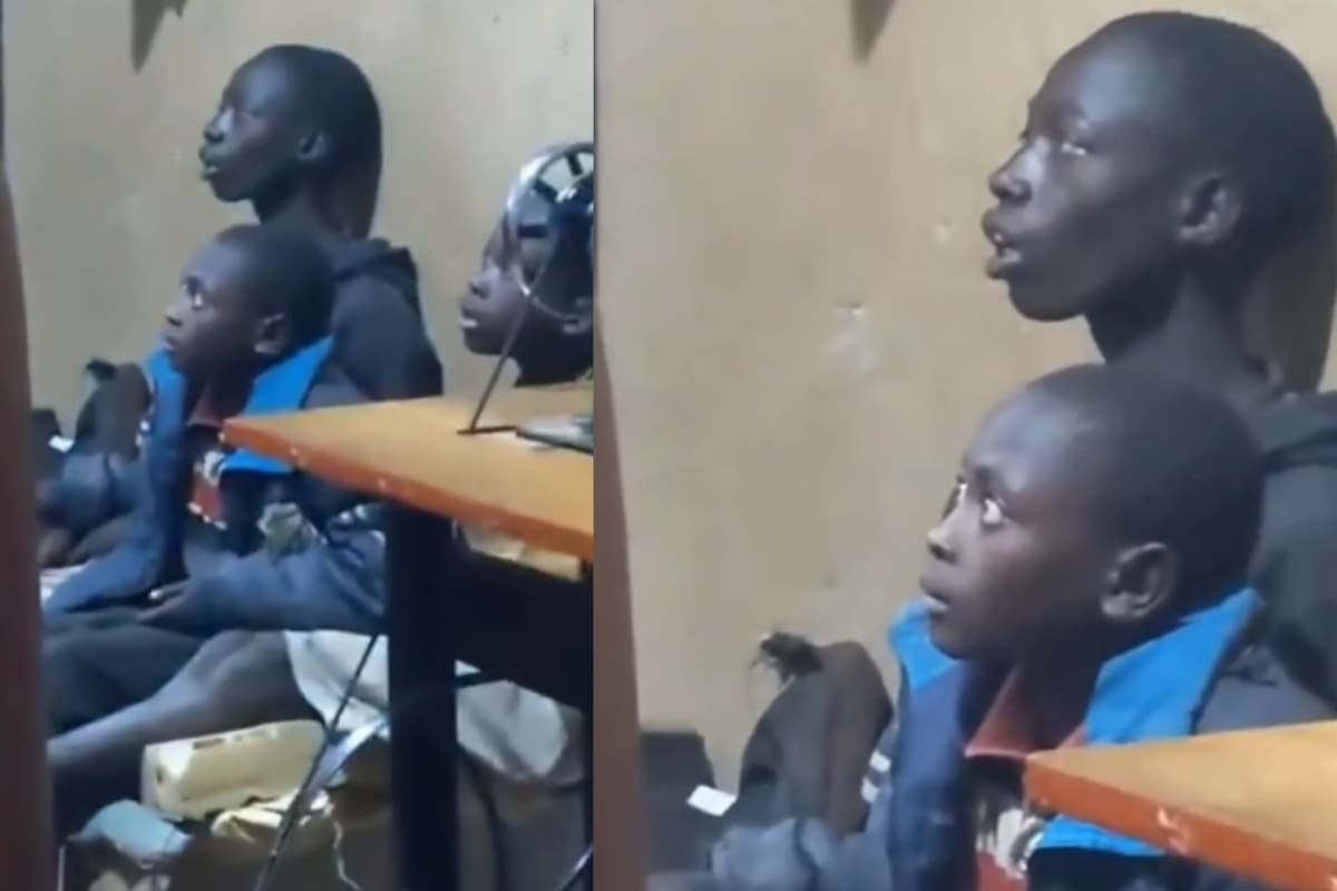 “Y yo que me quejo de la vida”: padre africano conmueve al grabar a sus hijos viendo televisión por primera vez