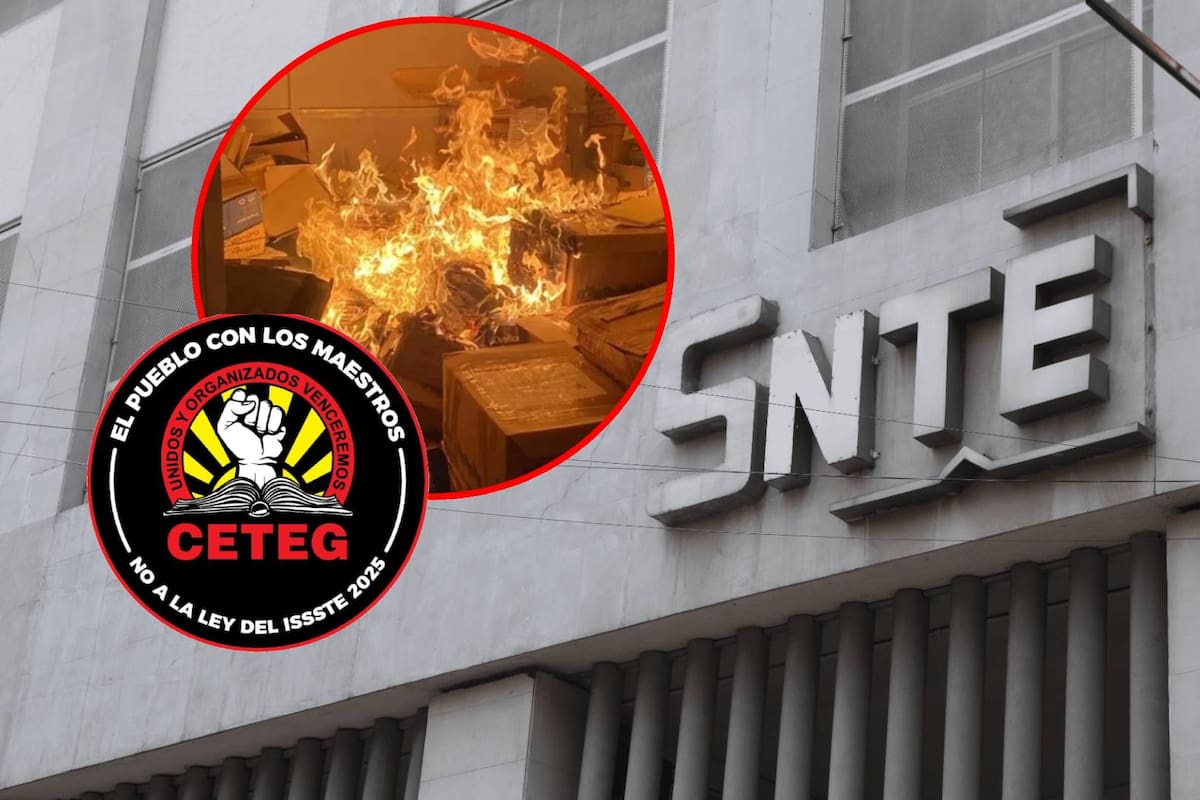 CETEG quema oficinas del SNTE en la CDMX, esto es lo que se reporta