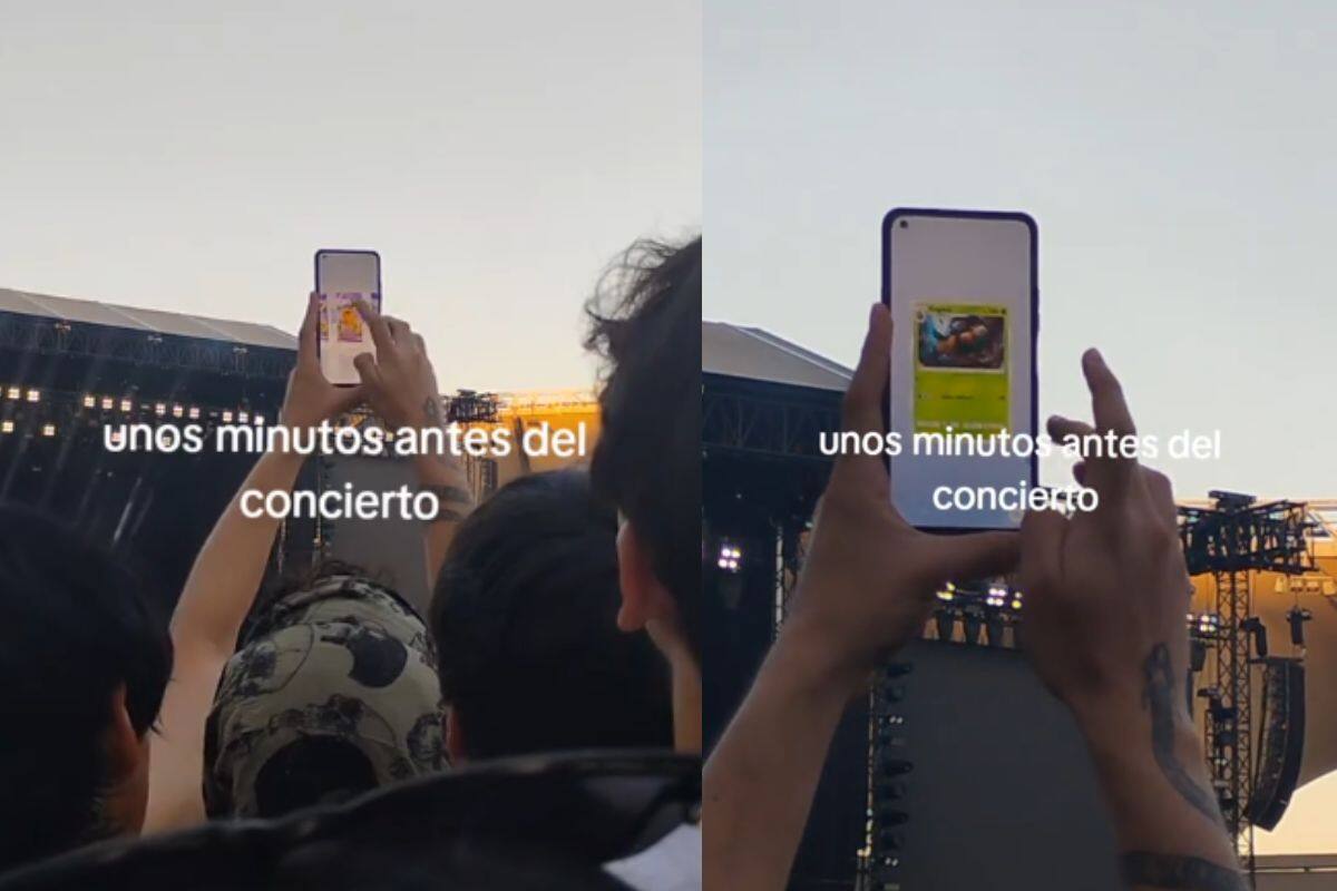 Hombre abre sobres virtuales de Pokémon en medio del concierto de Twenty One Pilots