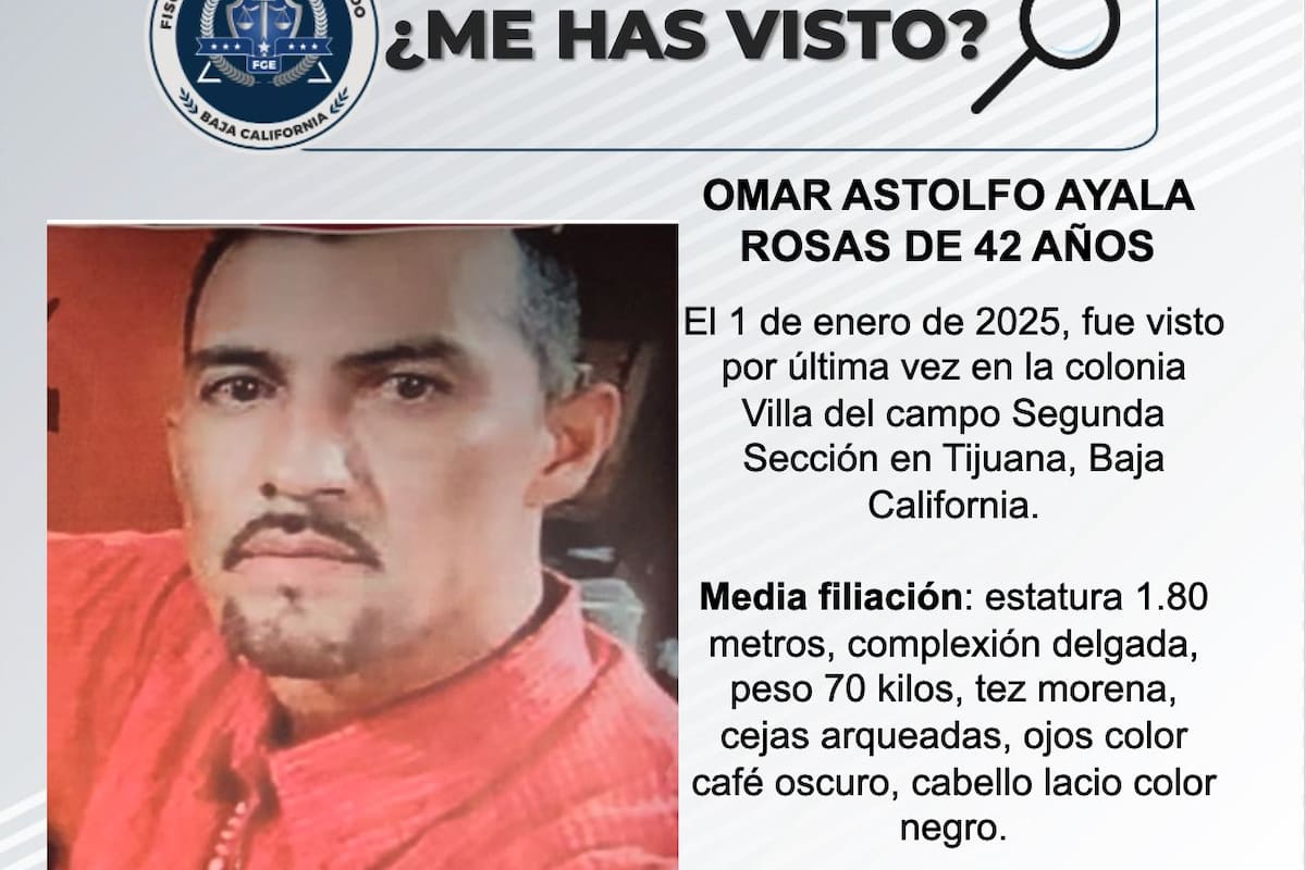 Se busca a Omar Astolfo Ayala Rosas de 42 años