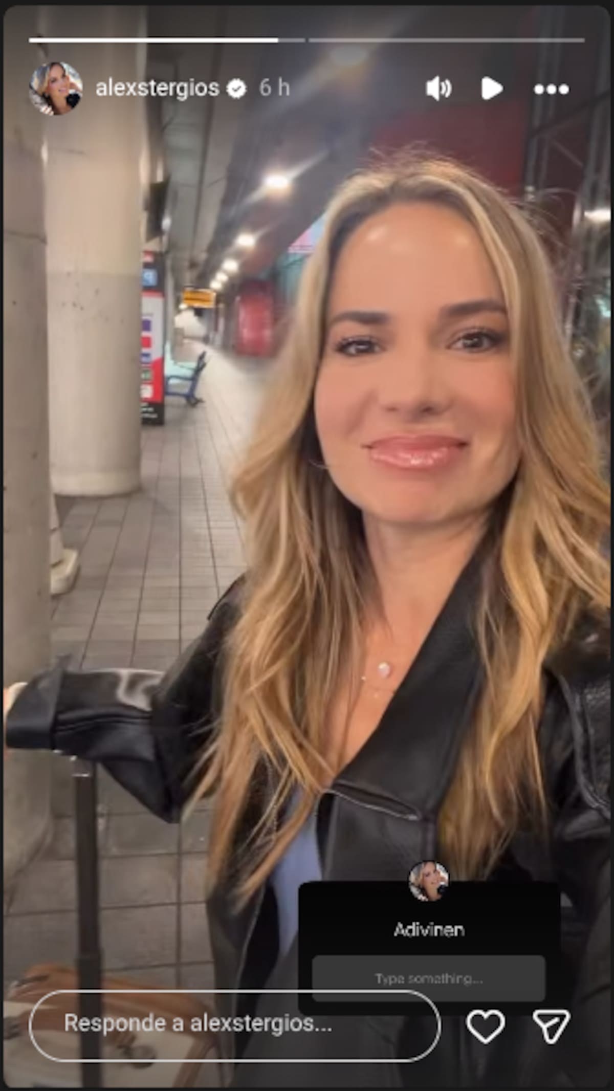 Historia en el Instagram de Alexandra Stergios. (Foto: Captura de pantalla)